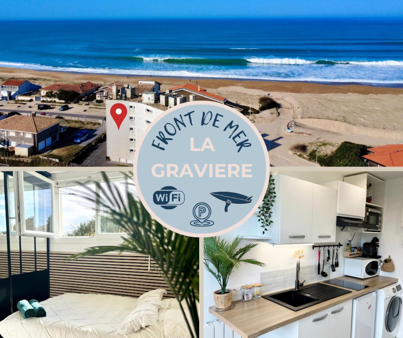 La Graviere, Cozy Studio Wifi & Parking 20M Ocean Surf Plage Сорт-Осгор Экстерьер фото